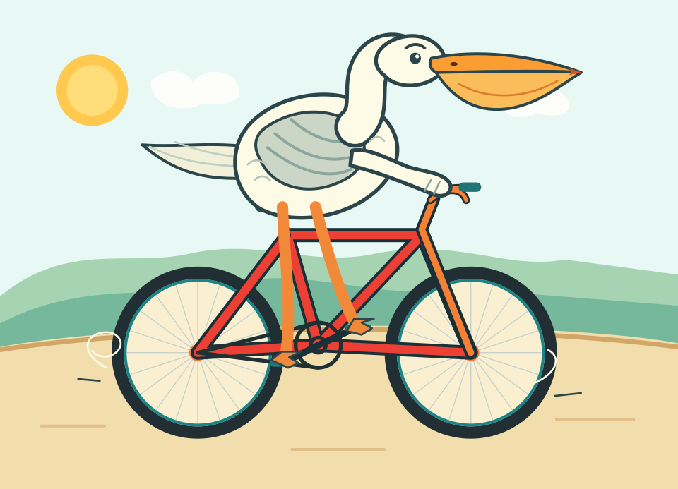 PS Pelican riding a bicycle with ChatGPT 5.6 Sol Extra-High