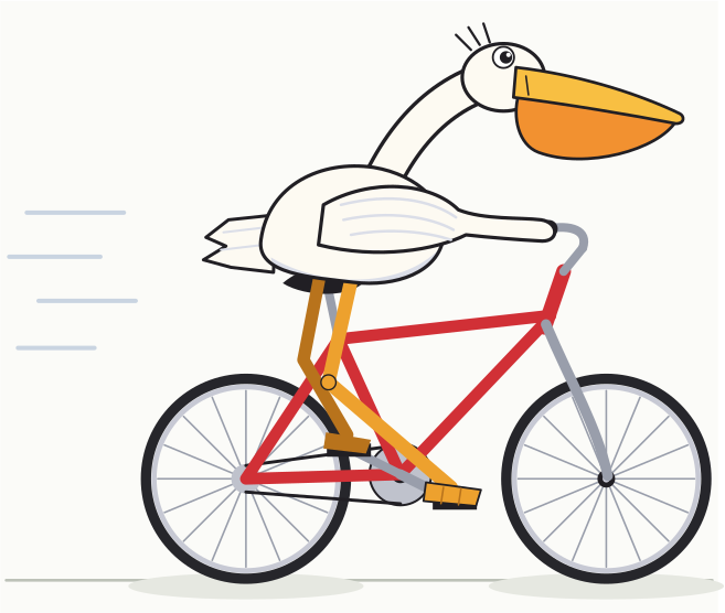 PS Pelican riding a bicycle with Claude Opus 5 Extra