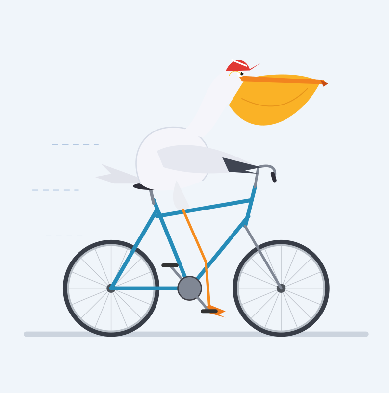 PS Pelican riding a bicycle with Gemini 3.7 Flash Thinking v2
